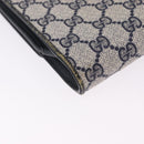 GUCCI GG Supreme Shoulder Bag PVC Navy Gold 94 02 050 Auth ka5606-16