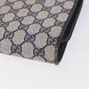 GUCCI GG Supreme Shoulder Bag PVC Navy Gold 94 02 050 Auth ka5606-17