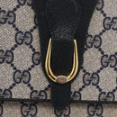 GUCCI GG Supreme Shoulder Bag PVC Navy Gold 94 02 050 Auth ka5606-18