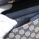 GUCCI GG Supreme Shoulder Bag PVC Navy Gold 94 02 050 Auth ka5606-12