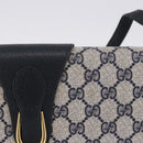 GUCCI GG Supreme Shoulder Bag PVC Navy Gold 94 02 050 Auth ka5606-2