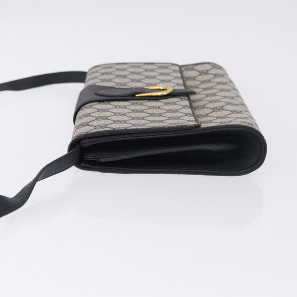 GUCCI GG Supreme Shoulder Bag PVC Navy Gold 94 02 050 Auth ka5606