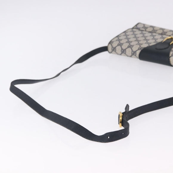 GUCCI GG Supreme Shoulder Bag PVC Navy Gold 94 02 050 Auth ka5606