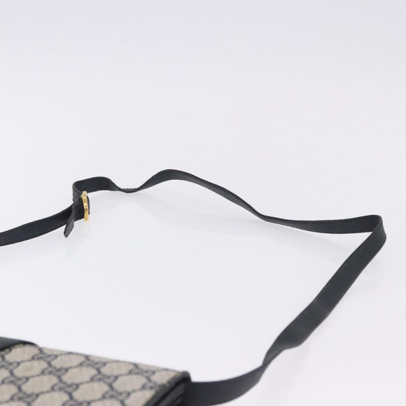 GUCCI GG Supreme Shoulder Bag PVC Navy Gold 94 02 050 Auth ka5606