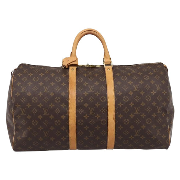 LOUIS VUITTON Monogram Keepall 55 Boston Bag M41424 LV Auth ka5608