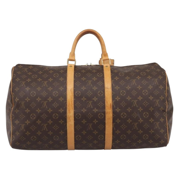 LOUIS VUITTON Monogram Keepall 55 Boston Bag M41424 LV Auth ka5608