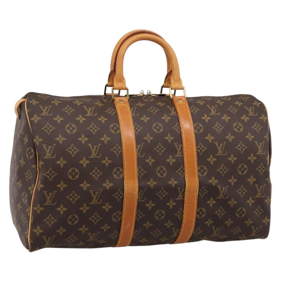 LOUIS VUITTON Monogram Keepall 45 Boston Bag M41428 LV Auth ka5609A
