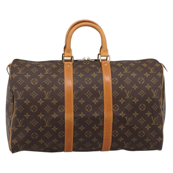 LOUIS VUITTON Monogram Keepall 45 Boston Bag M41428 LV Auth ka5609A