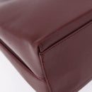 Salvatore Ferragamo Gancini Backpack Leather Bordeaux Gold Auth ka5613A-15