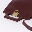 Salvatore Ferragamo Gancini Backpack Leather Bordeaux Gold Auth ka5613A-6
