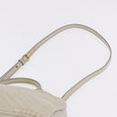 Miu Miu Matelasse Hand Bag Leather 2way Beige Gold Auth ka5616V-10