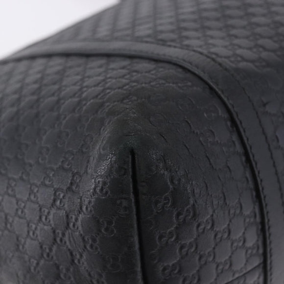 GUCCI Micro GG Canvas Guccissima Bag Leather Outlet Black 449647 Auth ka5617