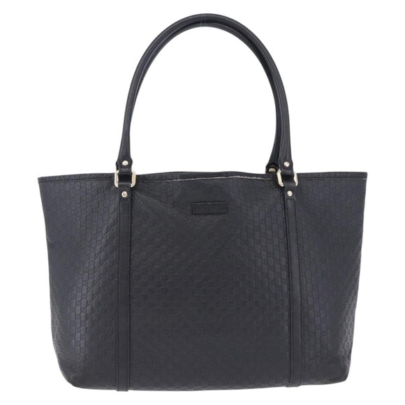 GUCCI Micro GG Canvas Guccissima Bag Leather Outlet Black 449647 Auth ka5617
