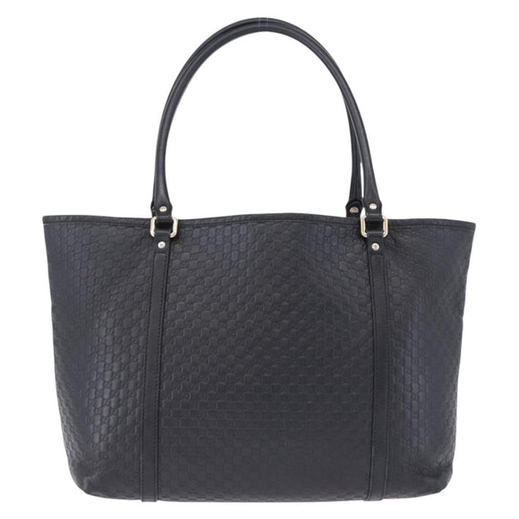 GUCCI Micro GG Canvas Guccissima Bag Leather Outlet Black 449647 Auth ka5617