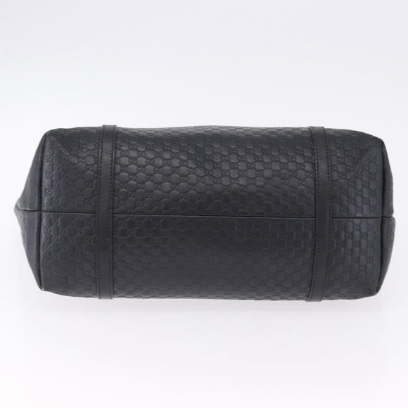 GUCCI Micro GG Canvas Guccissima Bag Leather Outlet Black 449647 Auth ka5617