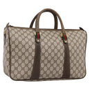 GUCCI GG Supreme Web Sherry Line Hand Bag PVC Beige Gold 39 02 041 Auth ka5618-1