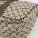 GUCCI GG Supreme Web Sherry Line Hand Bag PVC Beige Gold 39 02 041 Auth ka5618-12