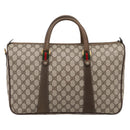 GUCCI GG Supreme Web Sherry Line Hand Bag PVC Beige Gold 39 02 041 Auth ka5618-3