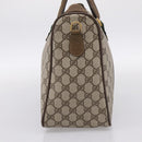GUCCI GG Supreme Web Sherry Line Hand Bag PVC Beige Gold 39 02 041 Auth ka5618-5