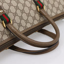 GUCCI GG Supreme Web Sherry Line Hand Bag PVC Beige Gold 39 02 041 Auth ka5618-7