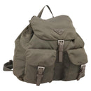 PRADA Backpack Nylon Green Silver Auth ka5619A-1