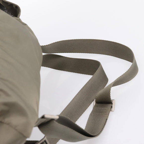 PRADA Backpack Nylon Green Silver Auth ka5619A