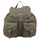 PRADA Backpack Nylon Green Silver Auth ka5619A-13