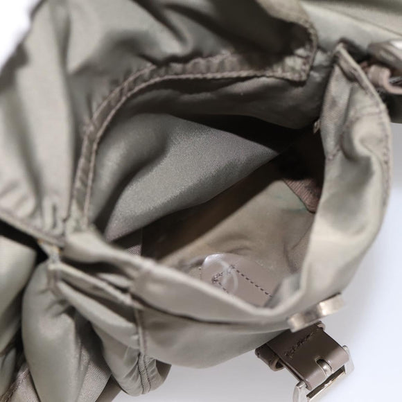 PRADA Backpack Nylon Green Silver Auth ka5619A