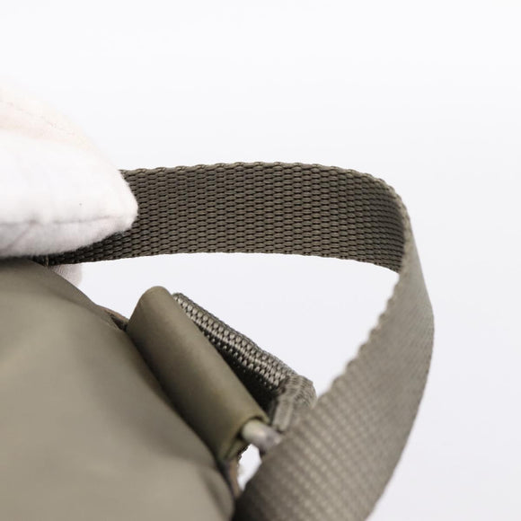 PRADA Backpack Nylon Green Silver Auth ka5619A