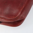 Christian Dior Shoulder Bag Leather Red Gold Auth ka562-16