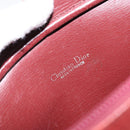 Christian Dior Shoulder Bag Leather Red Gold Auth ka562-11