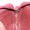 Christian Dior Shoulder Bag Leather Red Gold Auth ka562-19