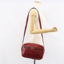 Christian Dior Shoulder Bag Leather Red Gold Auth ka562-20