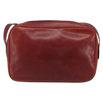 Christian Dior Shoulder Bag Leather Red Gold Auth ka562 - 0