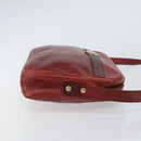 Christian Dior Shoulder Bag Leather Red Gold Auth ka562-3