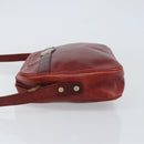 Christian Dior Shoulder Bag Leather Red Gold Auth ka562-4
