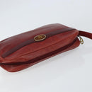 Christian Dior Shoulder Bag Leather Red Gold Auth ka562-6