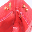 CHANEL Triple COCO Mark Chain Shoulder Bag Caviar Skin Red Gold CC Auth ka5622-18
