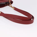 CHANEL Triple COCO Mark Chain Shoulder Bag Caviar Skin Red Gold CC Auth ka5622-8