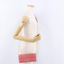Miu Miu Matelasse Chain Shoulder Wallet Leather Pink Gold Auth ka5623A-25