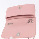 CHANEL V Stitch Chain Studs Shoulder Bag Lamb Skin Pink Silver CC Auth ka5624SAV-10
