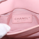 CHANEL V Stitch Chain Studs Shoulder Bag Lamb Skin Pink Silver CC Auth ka5624SAV-20