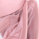 CHANEL V Stitch Chain Studs Shoulder Bag Lamb Skin Pink Silver CC Auth ka5624SAV-24