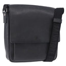 Salvatore Ferragamo Shoulder Bag Leather Black Silver Auth ka5625-1