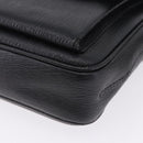 Salvatore Ferragamo Shoulder Bag Leather Black Silver Auth ka5625-14