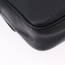 Salvatore Ferragamo Shoulder Bag Leather Black Silver Auth ka5625-15