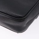 Salvatore Ferragamo Shoulder Bag Leather Black Silver Auth ka5625-16