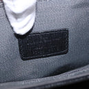 Salvatore Ferragamo Shoulder Bag Leather Black Silver Auth ka5625-12