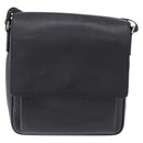 Salvatore Ferragamo Shoulder Bag Leather Black Silver Auth ka5625-13