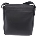 Salvatore Ferragamo Shoulder Bag Leather Black Silver Auth ka5625-2